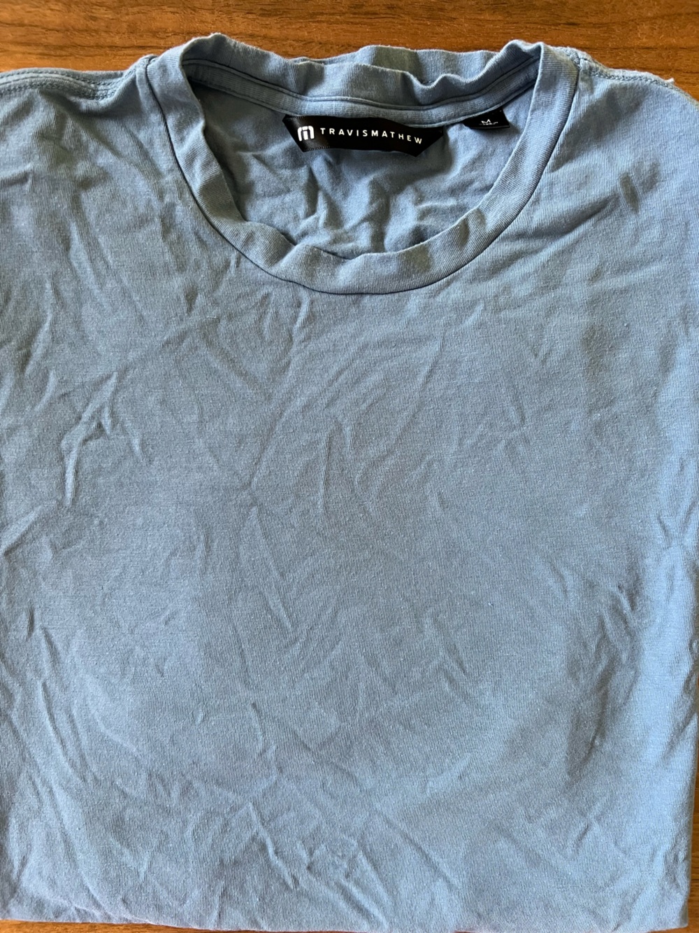 TravisMathew Men’s Medium Slate Blue Crew Neck T-Shirt Casual Golf Tee